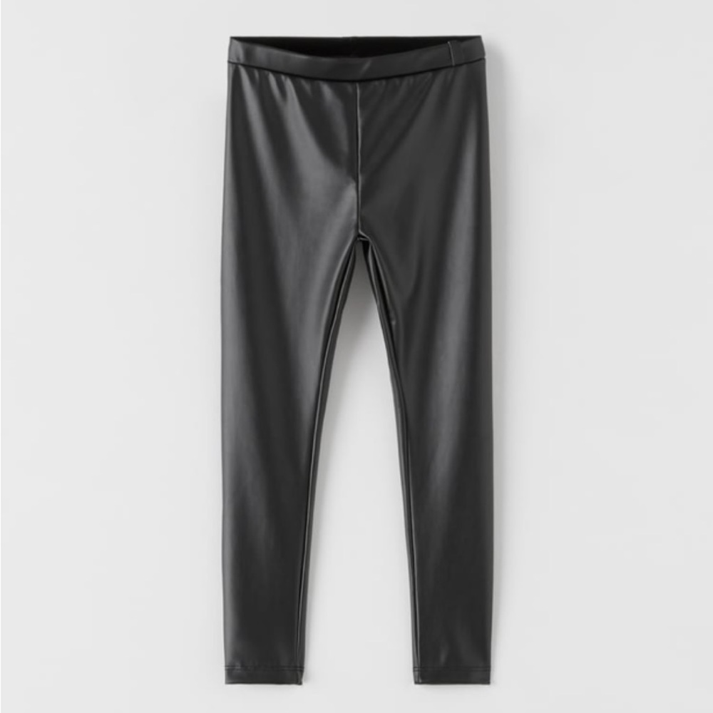 Zara kids rubberized leggings